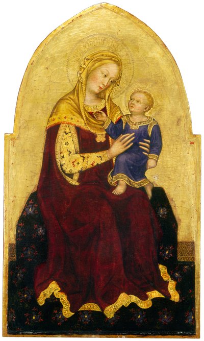 Madonna und Kind auf dem Thron, ca. 1420 von Gentile da Fabriano